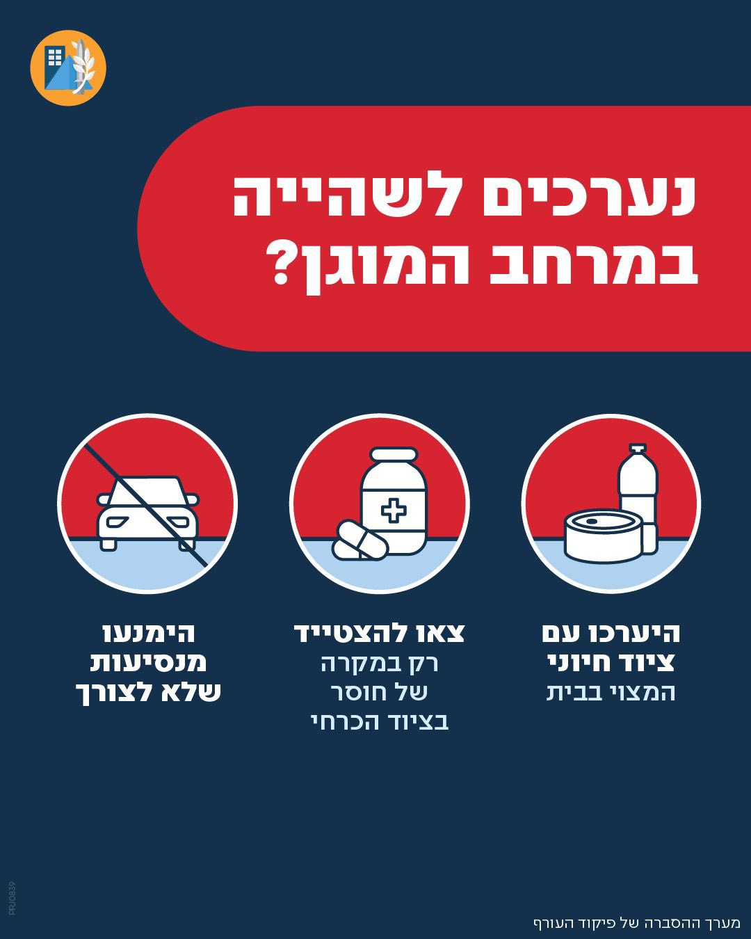 נערכים לשהייה במרחב המוגן?